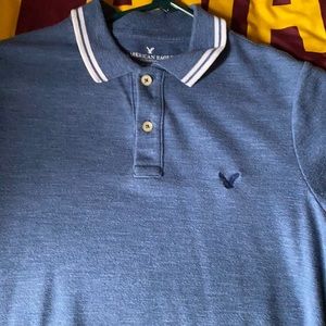 American Eagle Blue Polo (Perfect for school)
